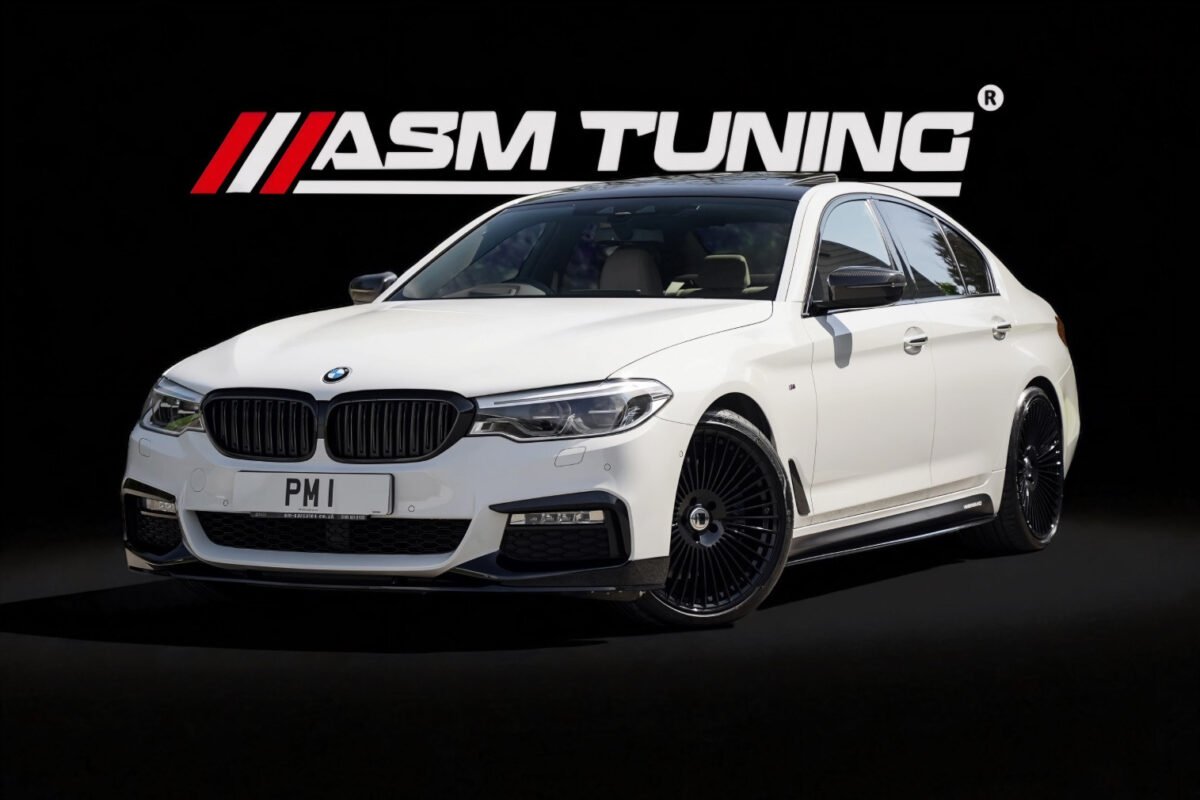 BMW G30 Seria 5 cu kit complet din carbon – splitter, difuzor, eleron – colecție ASM Tuning