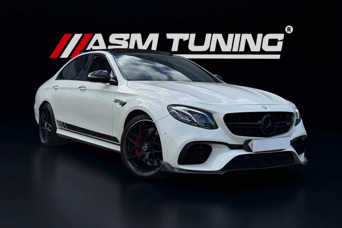 Mercedes E63 AMG echipat cu difuzor, splitter și eleron din carbon autentic – by ASM Tuning