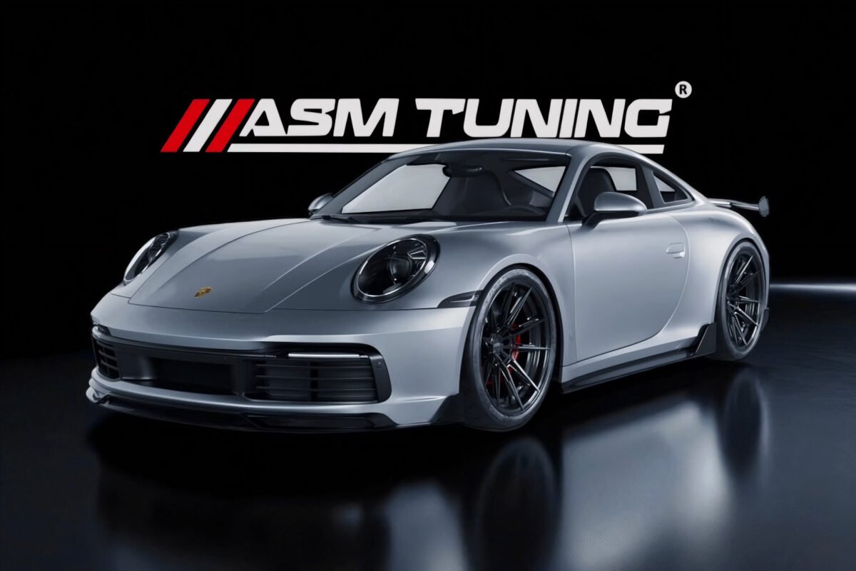 Porsche 911 Carrera echipat cu kit complet din carbon – Splitter, difuzor, eleron – ASM Tuning România