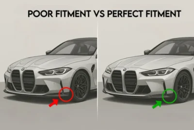 7 Elemente Care Definesc un Body Kit Aero de Top (2026) Fitment OEM+ obținut prin scanare 3D pentru body kit din fibră de carbon ASM Tuning România – precizie și aliniere perfectă 2026
